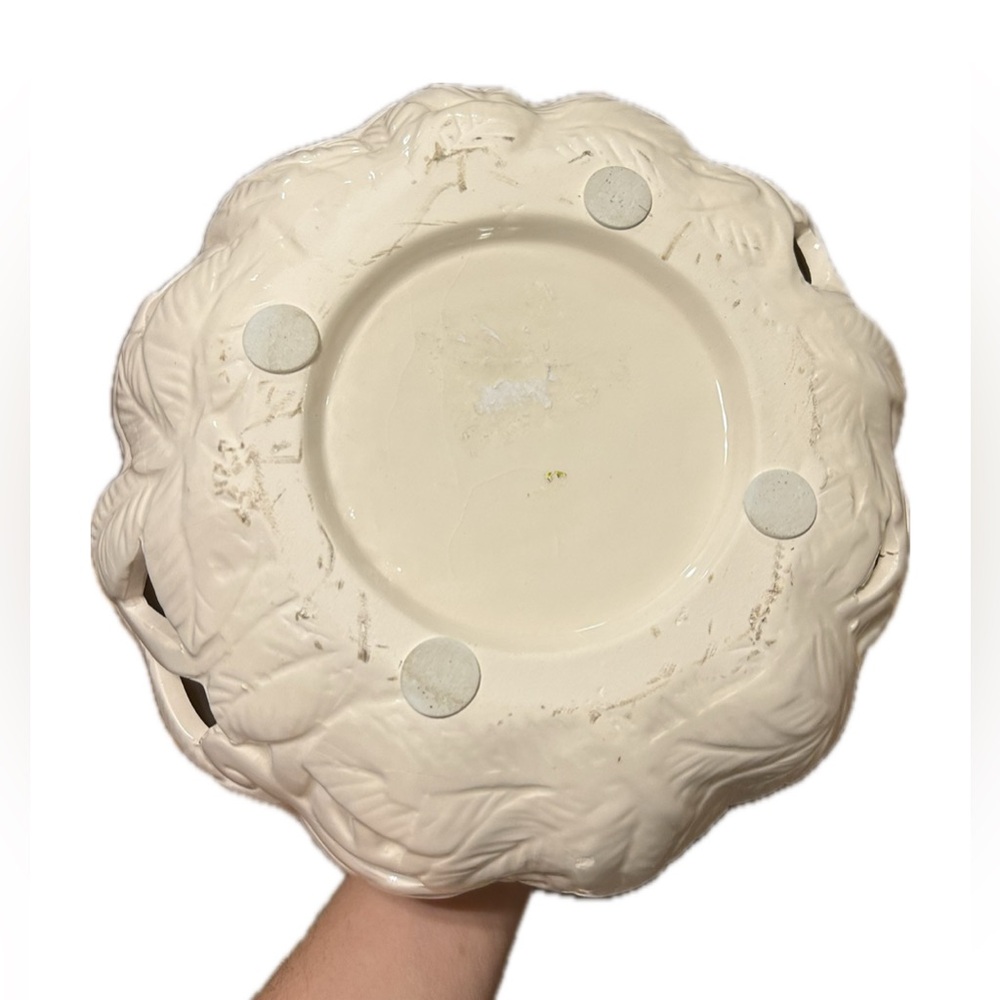 VTG Ceramic White Glazed Pumpkin. - Picture 7 of 10
